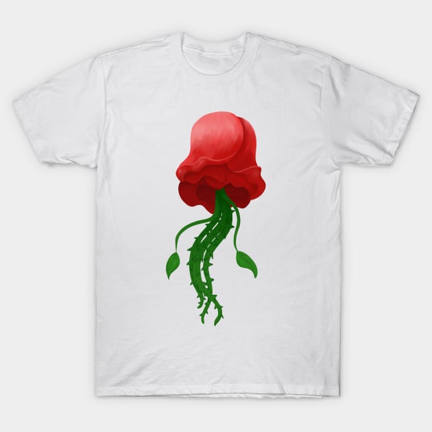 Rose Jellyfish T-Shirt by Pastel.Punkk